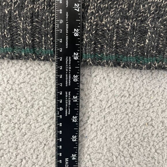 VTG Eddie Bauer Sweater Men LT Gray Wool Marled 90s Hong Kong Pullover Crewneck - Picture 5 of 7